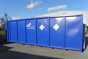 placement of a large volume containers